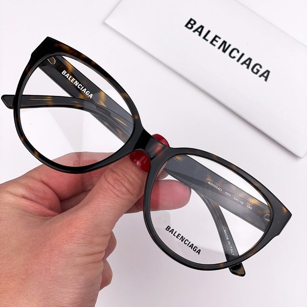 Balenciaga Everyday BB0064O 002 Eyeglasses Havana Gold Cat Eye Women - Picture 2 of 8